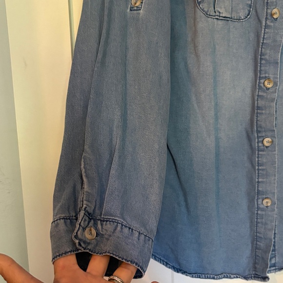 Blue Denim Button Down Shirt - Picture 3 of 6